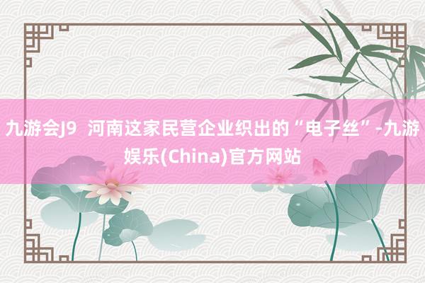 九游會(huì)J9  河南這家民營(yíng)企業(yè)織出的“電子絲”-九游娛樂(China)官方網(wǎng)站